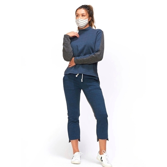 NEW Threads for Thought | Fleece Contrast Mock Neck Sweater‎ L - Picture 2 of 13